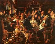 Jacob Jordaens Bean Feast oil painting